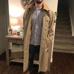 Men's Burberry Double-Breasted Trench Coat